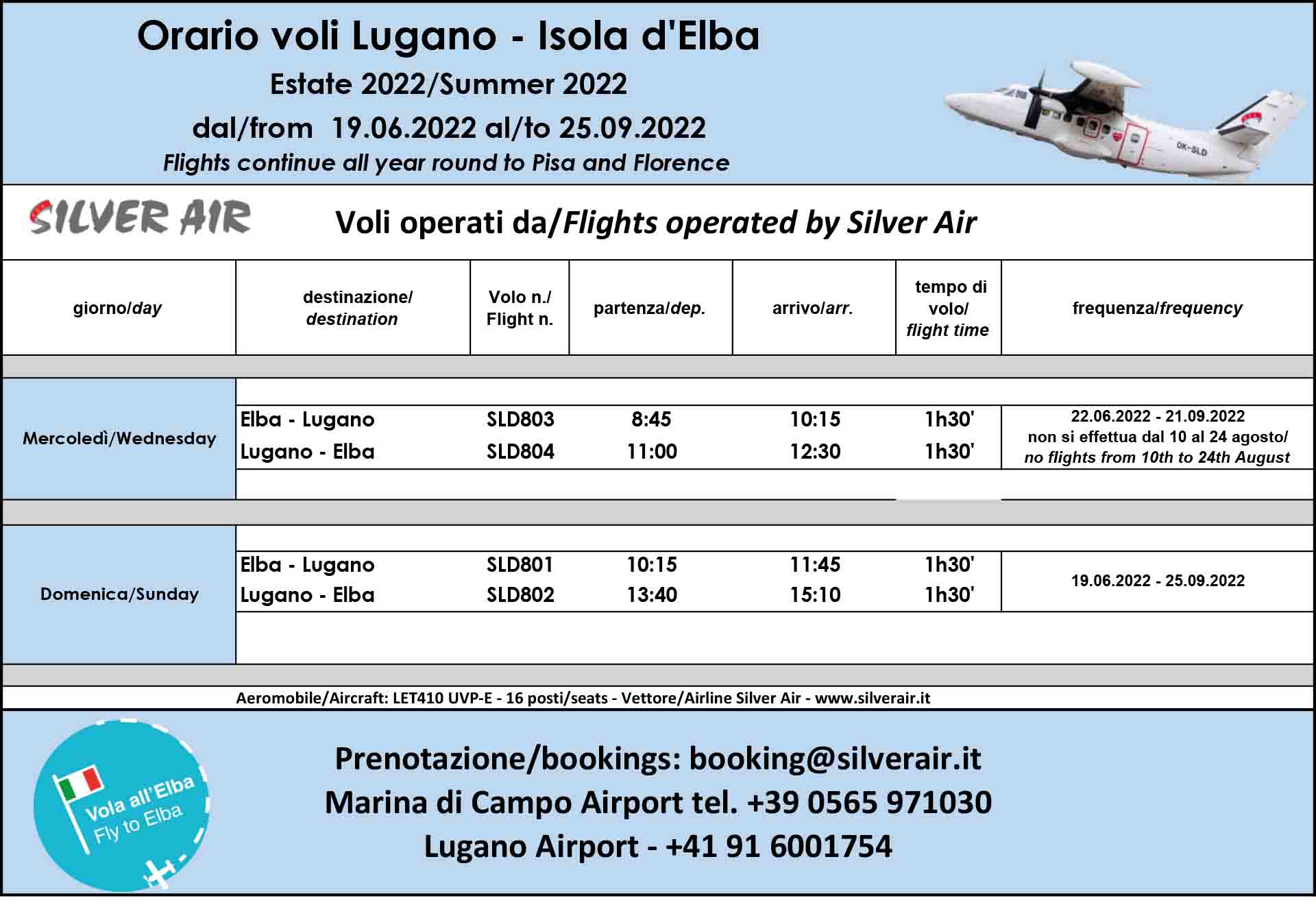 Time Table Lugano 2022