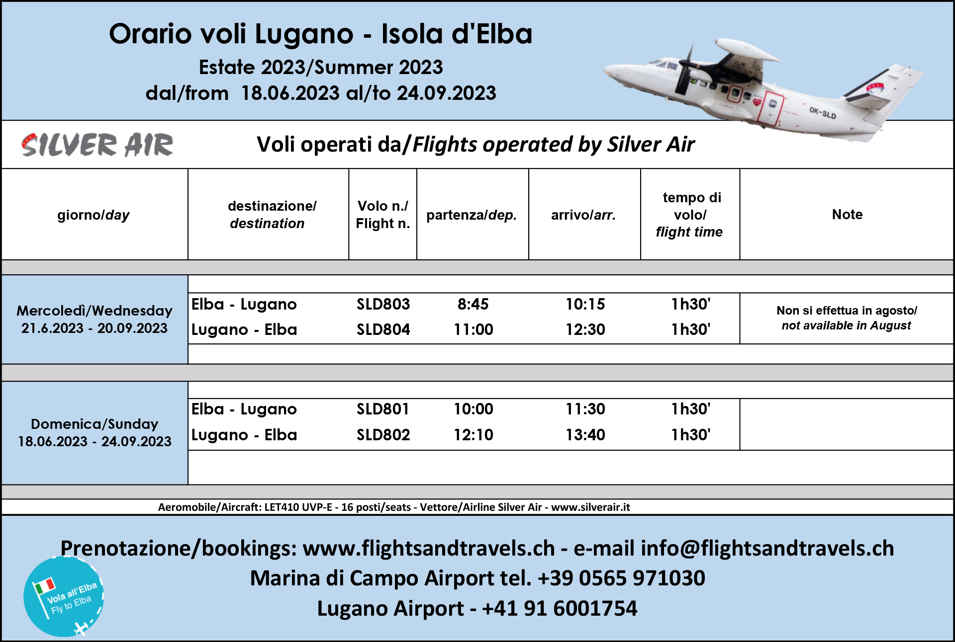 Time Table Lugano 2023
