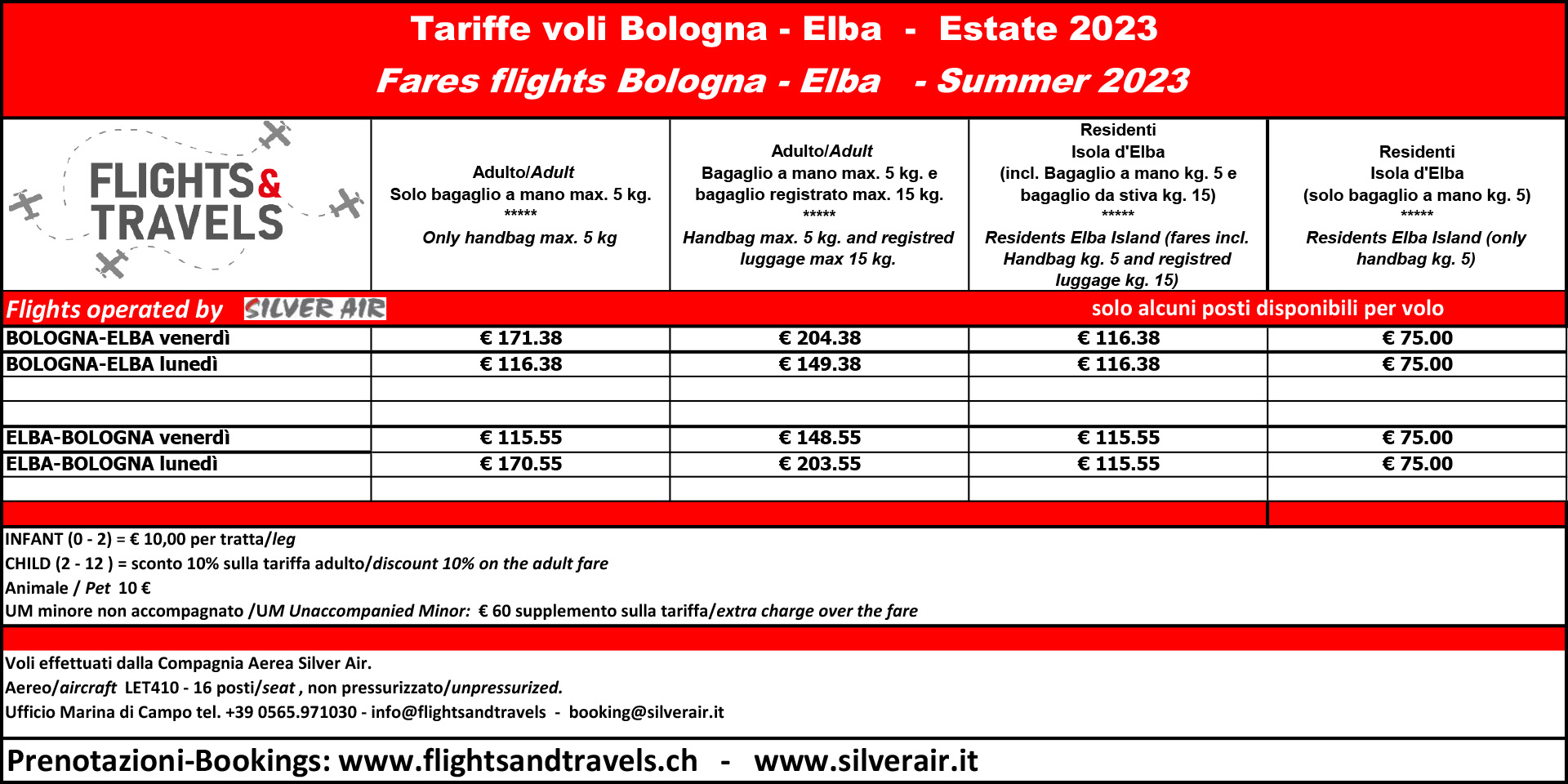 TARIFFE 2023 Bologna